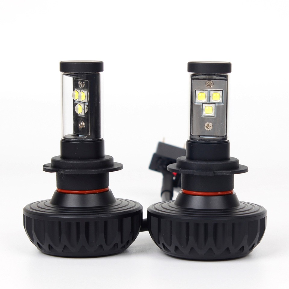 OGA 2PCS H7 Cree LED chips Car Headlights Kit 30W 3000lm Auto Front Light Fog Bulb Plug Play Automotive Headlamp No Fan Design