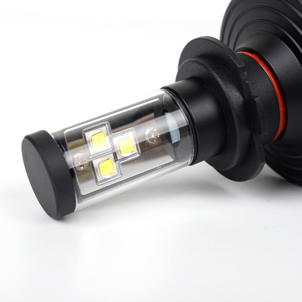 OGA 2PCS H7 Cree LED chips Car Headlights Kit 30W 3000lm Auto Front Light Fog Bulb Plug Play Automotive Headlamp No Fan Design