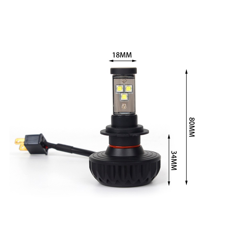 OGA 2PCS H7 Cree LED chips Car Headlights Kit 30W 3000lm Auto Front Light Fog Bulb Plug Play Automotive Headlamp No Fan Design